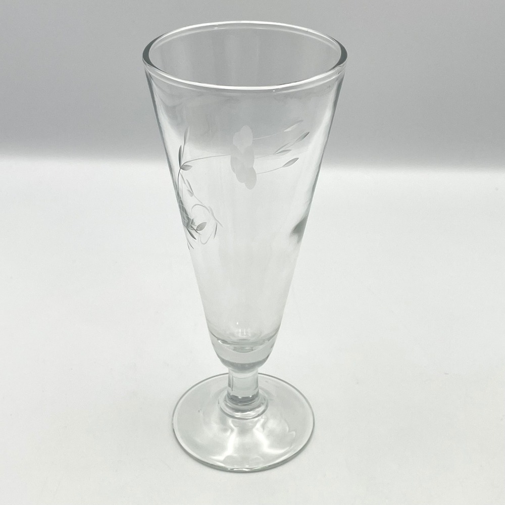 Vtg Princess House Heritage Crystal Pilsner Glass 7.5" Beer Parfait Dessert